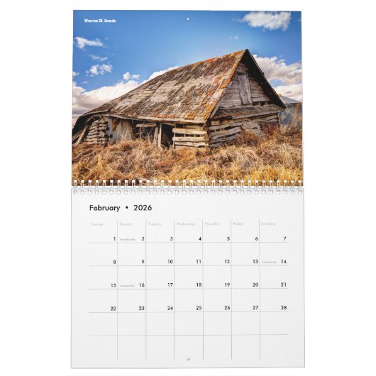 景色の写真撮影のコレクション カレンダー (2月 2026)