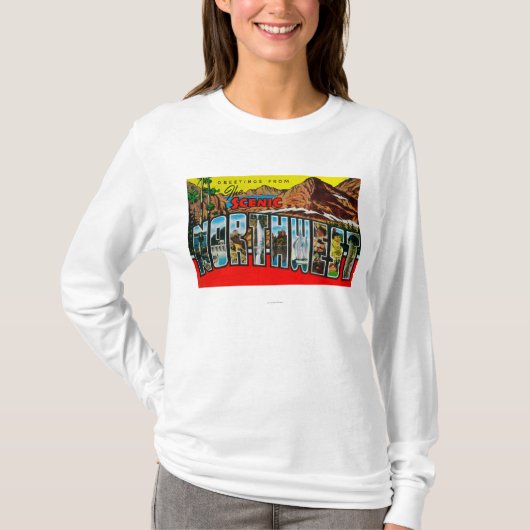 景色の北西からの挨拶 Tシャツ (正面)