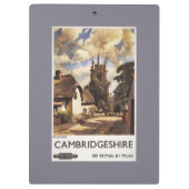 景色の国の眺めのイギリスの鉄道ポスター クリップボード (裏面)
