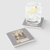 景色の国の眺めのイギリスの鉄道ポスター ストーンコースター (横)