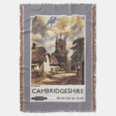 景色の国の眺めのイギリスの鉄道ポスター スローブランケット (正面縦)