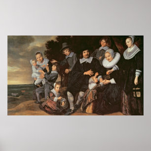 景色の家族のグループ、c.1647-50 ポスター