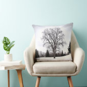 景色の早い春の雪の木 クッション (椅子)