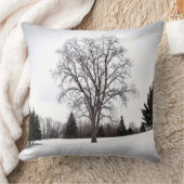 景色の早い春の雪の木 クッション (ブランケット)