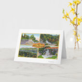 景色の眺めのからの挨拶 カード (黄色い花)