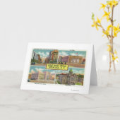 景色の眺め2のからの挨拶 カード (黄色い花)