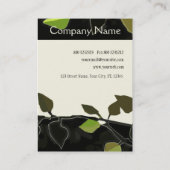 景色の自然のツリーブランチのモダン 名刺 (裏面)