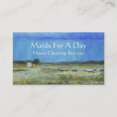 景色の芸術の小さい家雨嵐のクリーニングの女中 名刺 (正面)