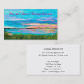 景色の芸術の海岸のビーチの日の出のクリーニング 名刺 (正面/裏面)