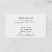 景色の芸術の海岸のビーチの日の出のクリーニング 名刺 (裏面)