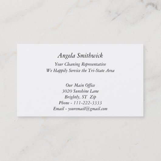 景色の芸術の海岸のビーチの日の出のクリーニング 名刺 (裏面)