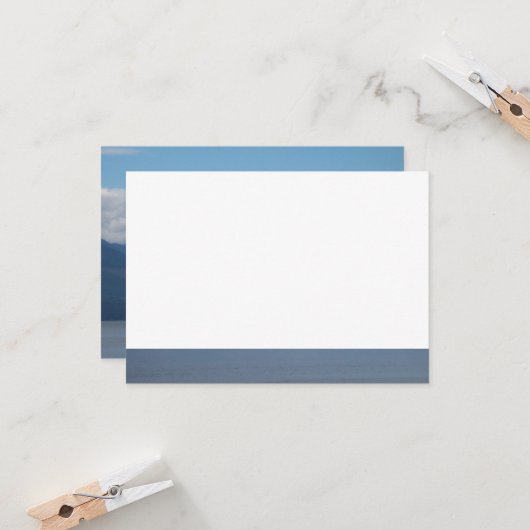 景色の青いビーチの悔やみや弔慰カード カード (正面/裏面インサイチュ)