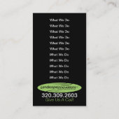 景色の革新の名刺のテンプレート2 名刺 (裏面)