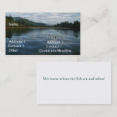 景色のoregon湖の夜明けの日の出の森林木の雲 名刺 (正面/裏面)