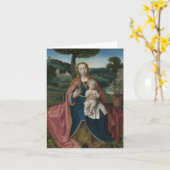 景色のProvoostのファインアートのヴァージンそして子供 カード (黄色い花)