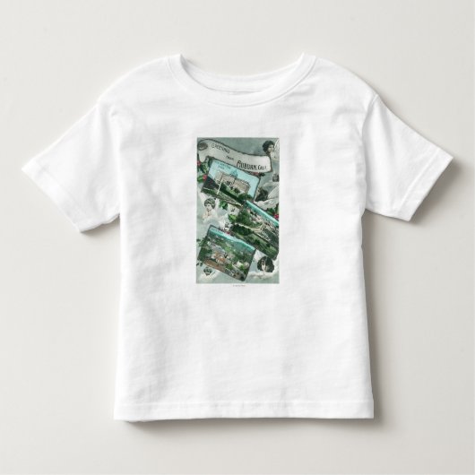 景色のViewsAuburn、カリフォルニアのからの挨拶 トドラーTシャツ (正面)