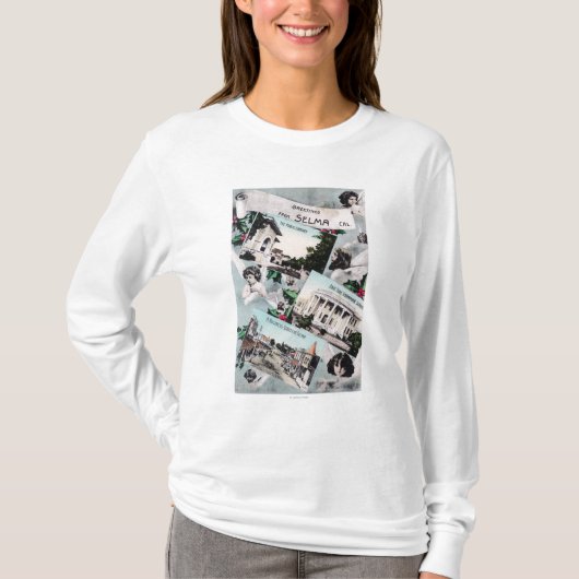 景色のViewsSelma、カリフォルニアのからの挨拶 Tシャツ (正面)