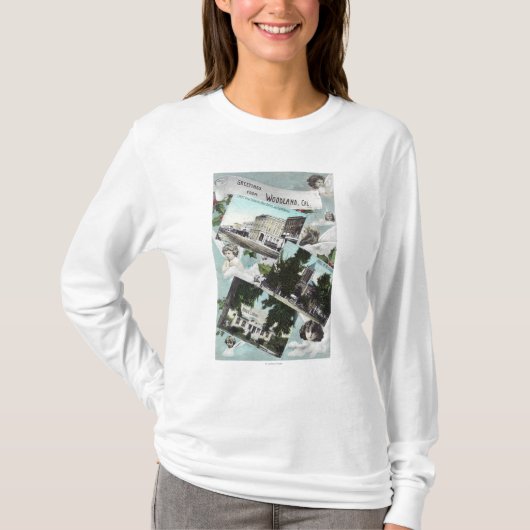 景色のViewsWoodland、カリフォルニアのからの挨拶 Tシャツ (正面)