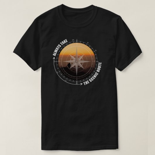 景色を楽しむのが好きなハイカーのためのグッズ Tシャツ (デザイン正面)