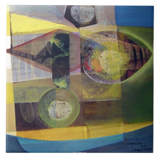 景色ブエノスアイレス22x17.25の抽象芸術 タイル (正面)