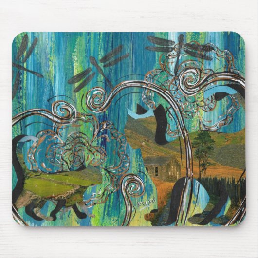 景色猫のマウスパッド マウスパッド (正面)