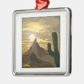 景色砂漠 メタルオーナメント (左)