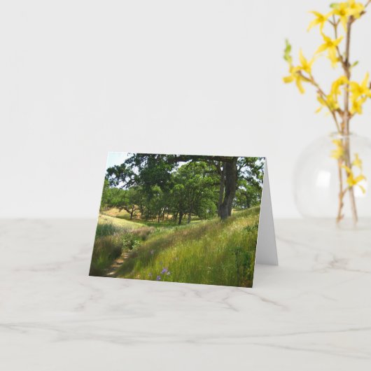 景色空白のなカード カード (黄色い花)