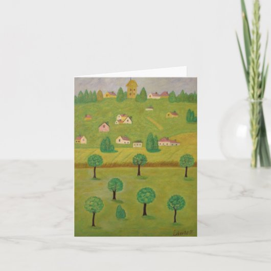 景色1のメッセージカード カード (正面)