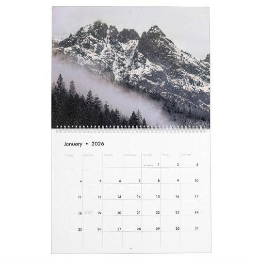 景色2 カレンダー (1月 2026)