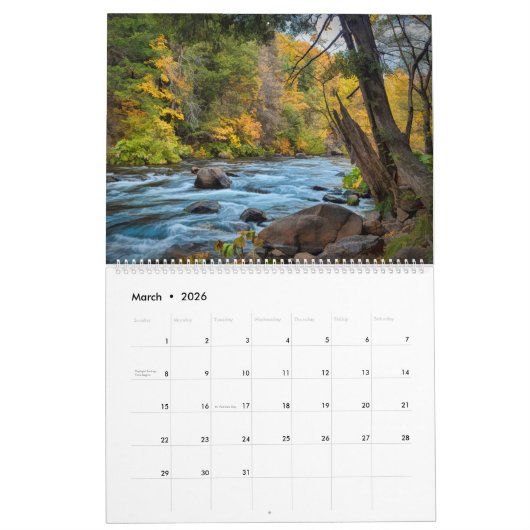 景色 カレンダー (3月 2026)