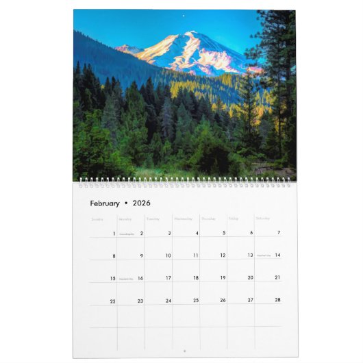 景色 カレンダー (2月 2026)