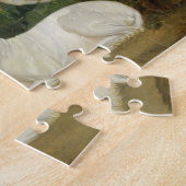 景色(キャンバスの油)の2匹のグレイハウンド ジグソーパズル (側面)