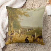 景色(キャンバスの油)の9匹のグレイハウンド クッション (ブランケット)