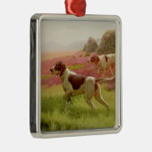 景色、19世紀のポインター メタルオーナメント (右)