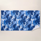 景色Napili湾のハワイ諸島-ロイヤルブルー ビーチタオル (正面)