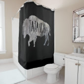 景色TATANKAの水牛のバイソンの野性生物の自然 シャワーカーテン (インサイチュ)