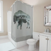 景色TATANKAの水牛の野性生物の自然 シャワーカーテン (インサイチュ)