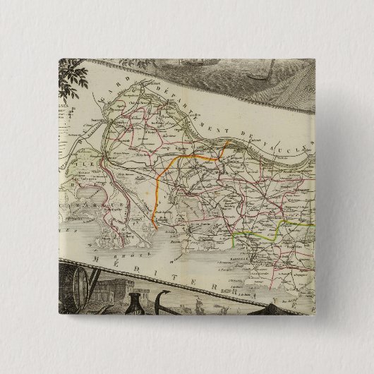 景観と町 缶バッジ (正面)