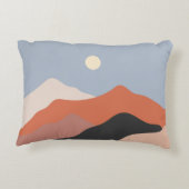 景観の中世イラストレーション、ミニマリストLAN アクセントクッション (裏面)