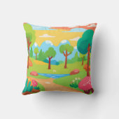 景観イラストレーション（木） クッション (裏面)