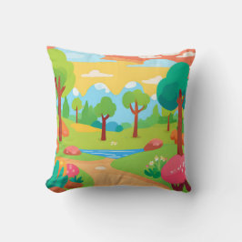 景観イラストレーション（木） クッション