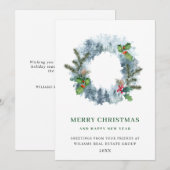 景観リースの休暇コーポレートグリーティング シーズンカード (正面/裏面)