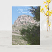 景観写真パーソナライズされた75誕生日 カード (黄色い花)