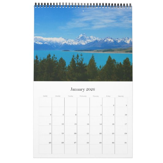 景観写真 カレンダー (1月 2026)