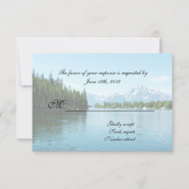 景観写真RSVP結婚式招待状。 出欠カード