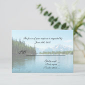 景観写真RSVP結婚式招待状。 出欠カード (スタンド正面)