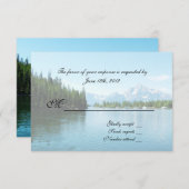 景観写真RSVP結婚式招待状。 出欠カード (正面/裏面)