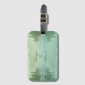 景観反射レイクツリーグリーンやる気を起こさせる ラゲッジタグ (正面縦)