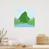 景観抽象芸術芸術 ポスター (キッチン)