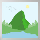 景観抽象芸術芸術 ポスター (正面)